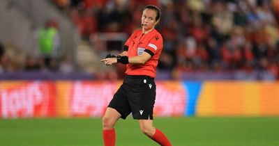 Cheryl Foster, the ex-Wales striker who's refereeing Germany v France in Euros tonight