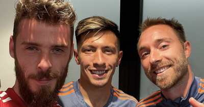 David de Gea sends message to new Manchester United signing Lisandro Martinez in Christian Eriksen selfie