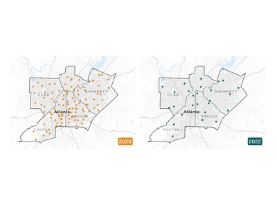 A new Georgia voting law reduced ballot drop box access in places that used them most