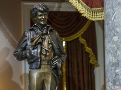 An Amelia Earhart statue joins the U.S. Capitol's Statuary Hall