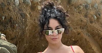 Vanessa Hudgens showcases stunning figure in red bikini in sizzling snaps