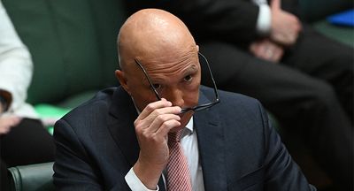 Dutton celebrates return of question time by diving straight into the sewer