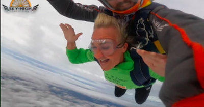 Mum of Scots teen stabbed to death with scissors at party screams 'Happy 18th Sean' during skydive