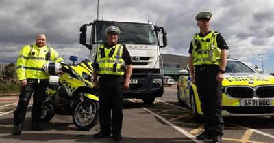 Edinburgh bypass HGV driver caught 'steering with his forearms' while on mobile phone