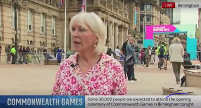 Dorries interview interrupted by off-screen altercation