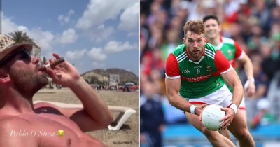 Aidan O'Shea smokes cigar as he enjoys Spanish holiday with girlfriend