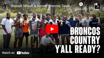 Russell Wilson shares highlights from pre-camp work with Broncos teammates