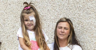 Girl aged four blinded in one eye in freak scooter accident on way to nursery