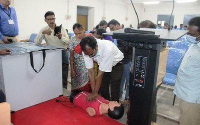 CPR demonstrated to college students in Tirupati
