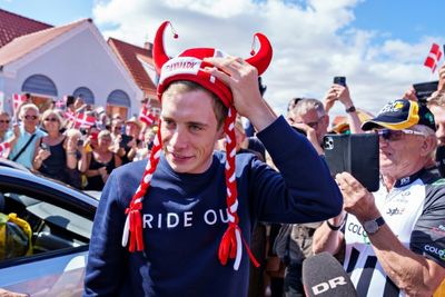 Tour champion Vingegaard returns to hero's welcome in village home