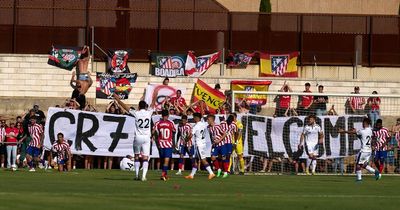 Manchester United player Cristiano Ronaldo responds to Atletico Madrid fans' protest