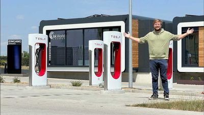 Check Out This Cool Tesla Supercharger Site Featuring Cube Lounges