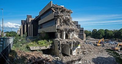Stark photo shows iconic Edinburgh bank demolished for new housing