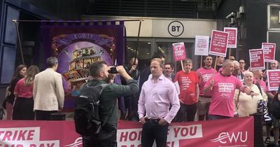 Sacked Labour MP Sam Tarry joins BT picket line