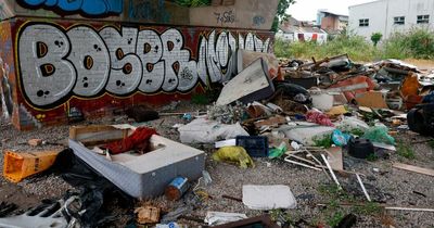 The wasteland in the centre of Cardiff carpeted in dumped fridges, bathrooms and filth that still hasn't been cleaned up