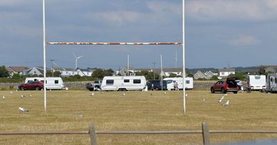 Caravans pitch up on sports ground in Porthcawl