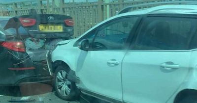 Emergency services called to Tay Road Bridge after six-vehicle smash