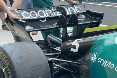 The new Aston Martin rear wing that aims to break F1 2022's rule intentions