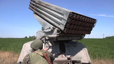 Russia Shows Off DPR Multiple Rocket Launcher Vehicle In Action