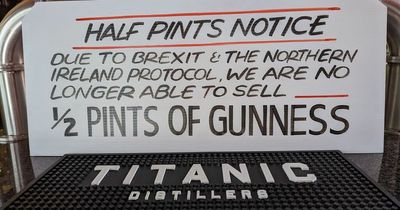 Belfast bar shares real message behind their viral 'no half pints of Guinness due to Brexit' sign