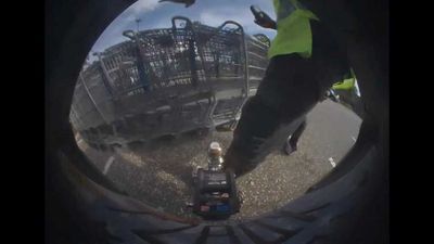 Watch Walmart Employee “Maneuver” Shopping Carts Into Rivian R1T