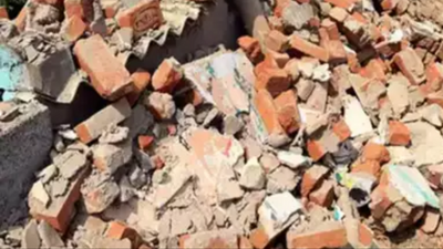 Boundary wall of highrise collapses after rain in Greater Noida