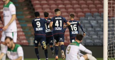 Striker delights with bicycle kick as Adelaide send Jets crashing out of Australia Cup