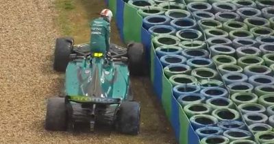 Sebastian Vettel swears loudly after crashing at Hungarian GP amid Nicholas Latifi shock