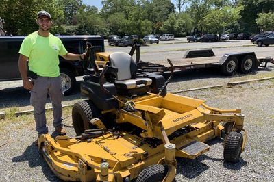 Professional landscapers are reluctant to plug into electric mowers due to cost