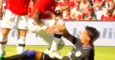 Fred sent off in Man Utd friendly defeat after wild stamp on Alvaro Morata