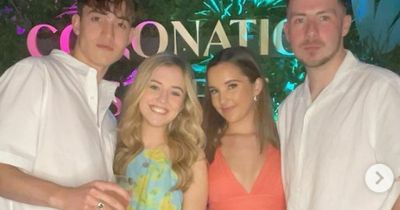 ITV Coronation Street's young stars look closer than ever as they pose for 'family photo' at summer bash