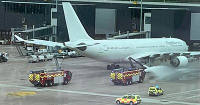 Fire crews scrambled to Manchester Airport following reports of plane blaze