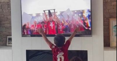 Thiago Alcantara's kids' adorable celebration as Liverpool win Community Shield