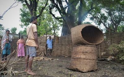Andhra Pradesh: Floodwaters gobble up Koyas’ grain storage system made of bamboo
