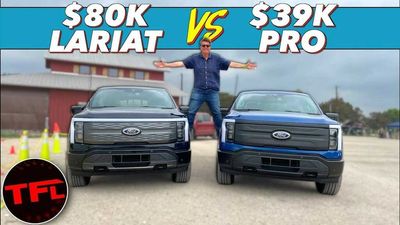 Here's How The Base Ford F-150 Lightning Pro Stacks Up Against A Well Equipped Lariat