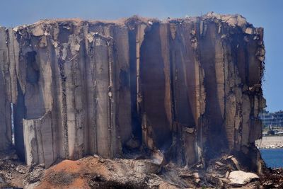 Part of Beirut port silos, damaged in 2020 blast, collapses