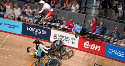 Commonwealth Games cycling event abandoned after horror crash which left fan covered in blood