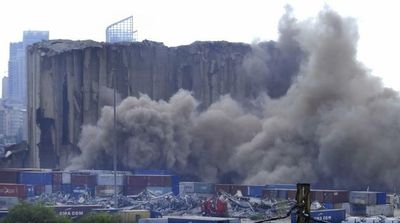 Part of Beirut Port Silos, Damaged in 2020 Blast, Collapses