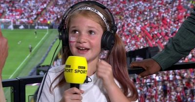 Adorable England fan Tess, 8, steals nation's hearts for a second time in BBC interview