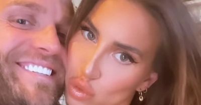 TOWIE's Ferne McCann gushes over new fiancé as he tenderly kisses her on the cheek