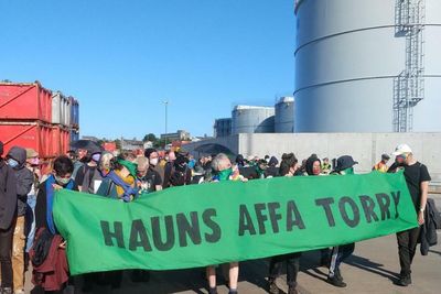 WATCH: Climate activists storm Aberdeen harbour in protest against 'land grab' plans