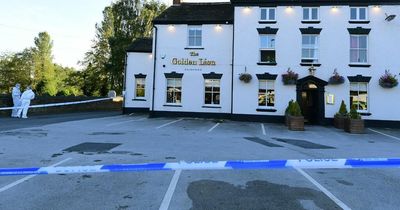 Children leave 'christening' in 'distress' after man shot in leg at pub car park