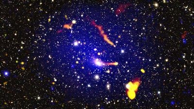 Galaxy cluster Abell 3266 contains plasma shock wave, fossil remains of black hole's feeding frenzy