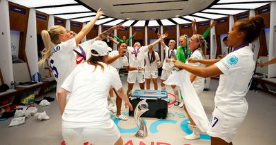 Inside England Women's wild dressing room celebrations after amazing Euro 2022 triumph