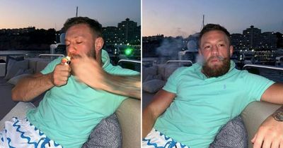 Conor McGregor told he is "embarrassing" himself as UFC star smokes joint on yacht