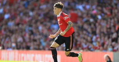 Jadon Sancho reacts to Alejandro Garnacho display for Manchester United vs Rayo Vallecano