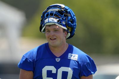 After working with Logan Bruss, Andrew Whitworth has high praise for the rookie