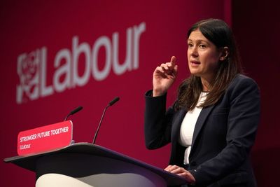 Labour frontbencher Lisa Nandy pictured visiting picket line