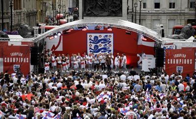 In pictures: England celebrate historic Euro 2022 victory