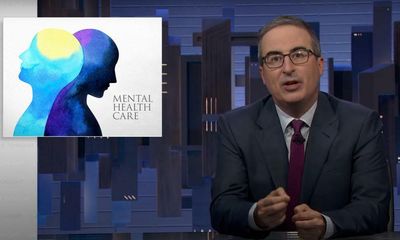 John Oliver: US mental healthcare ‘almost designed to prevent people from accessing it’